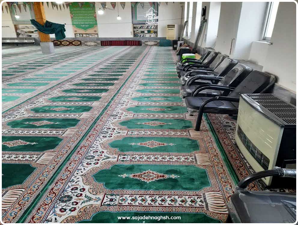 خرید فرش سجاده ای مسجد به رنگ سبز در آمل خرید فرش سجاده ای مسجد به رنگ سبز در آمل